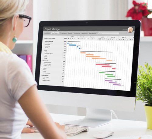 Computer Monitor Time Line Image